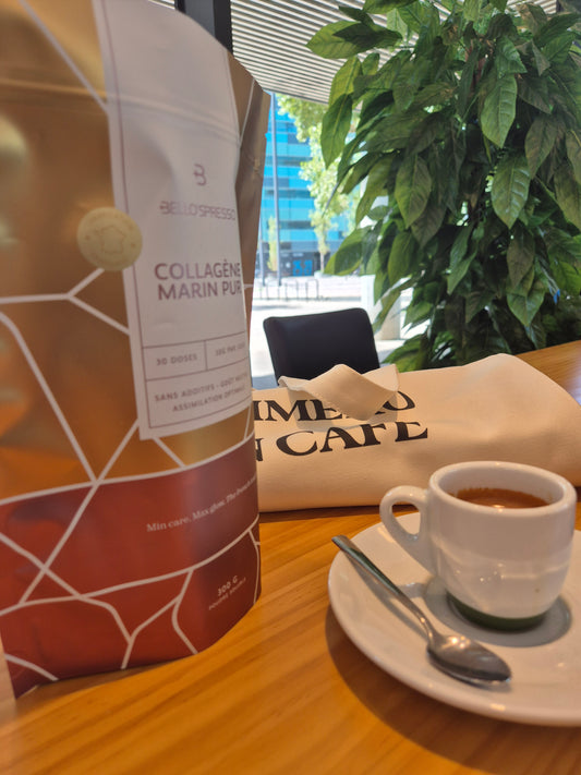 bellospresso-collagene-marin-glow-peau-terne-efficace-resultat-visible-poudre-300g-terrasse-femme-elegant-sportif-tote-bag